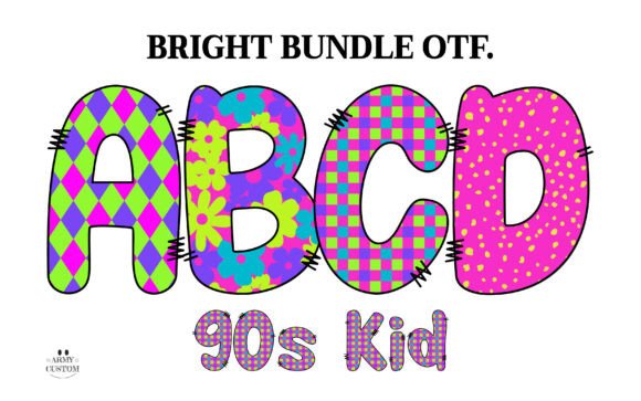 Bright Army: A Vibrant Typeface for Joyful, 90s-Inspired Design