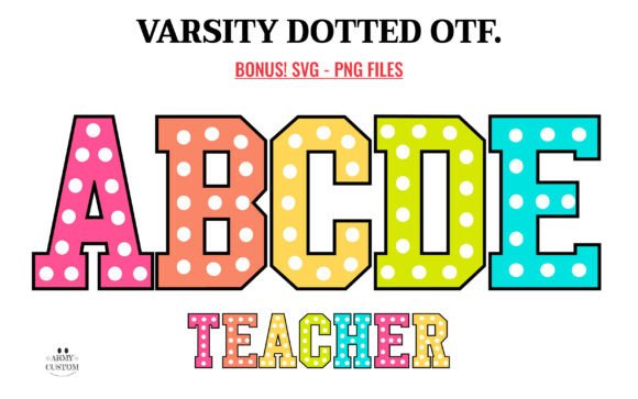 Capture the Spirit of the Game: The Varsity Dotted Typeface