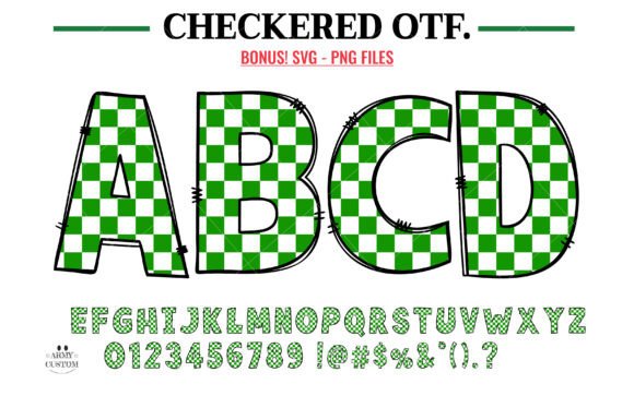 Checkered Green: The Font That Captures Pure Joy