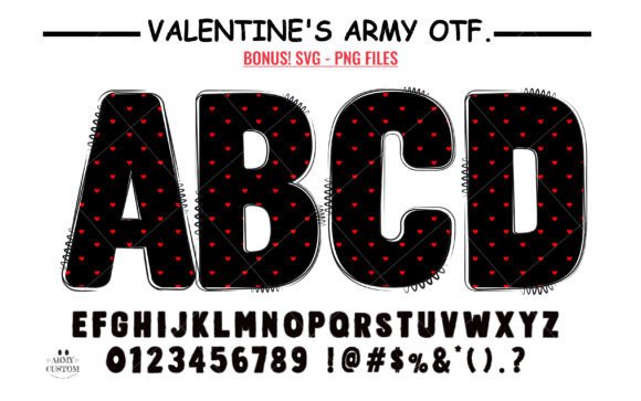 Crafting with Love: The Valentine's Army Heart Alphabet Font