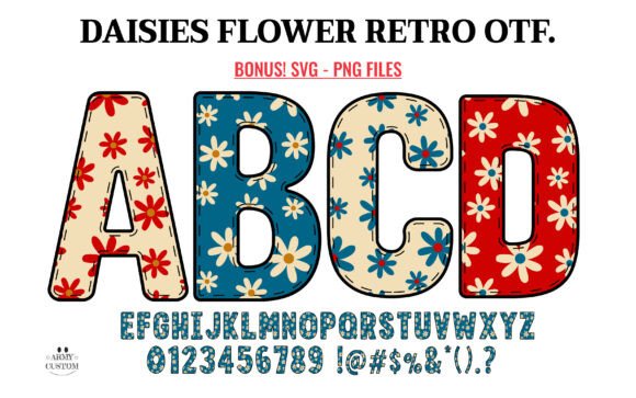 Daisy Flower Retro Bundle: A Font for Sentimental Design