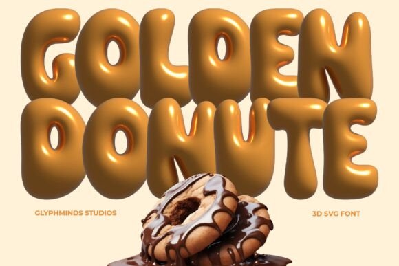 Golden Donut: A Sweet 3D SVG Font for Eye-Catching Designs