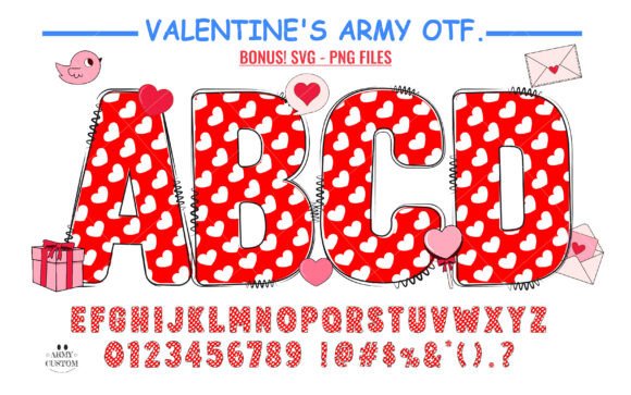 Love Valentine's Doodle Hearts: A Typeface That Tells a Story