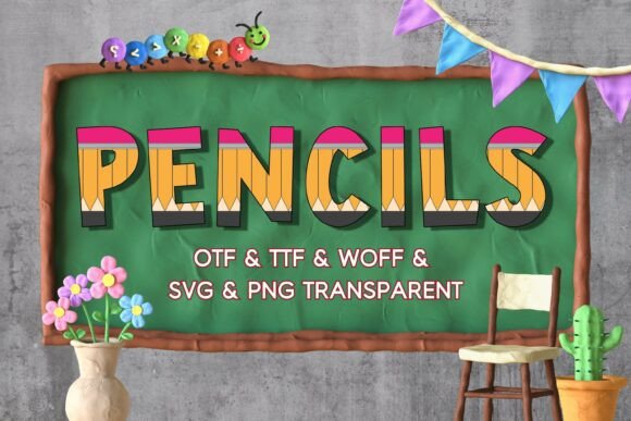 Pencils: A Playful Color Font for Creative Projects