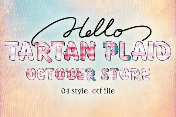 Pink Tartan Plaid: Holiday Typography with a Cozy Twist
