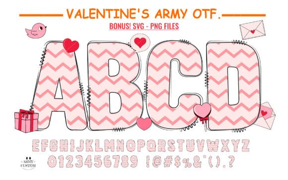 Valentine's Army: A Typeface for Crafting Heartfelt Messages