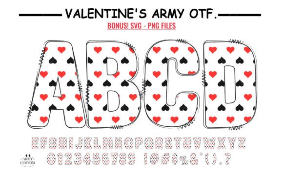 Valentine's Army Heart: A Font That Speaks the Language of Love